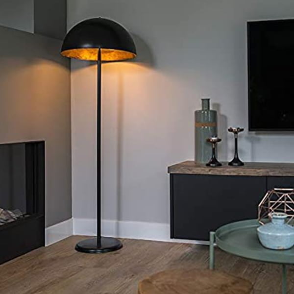 Lámpara de pie Nesna cilíndrica metal 185 cm - Negro [lux.pro] | Leroy Merlin