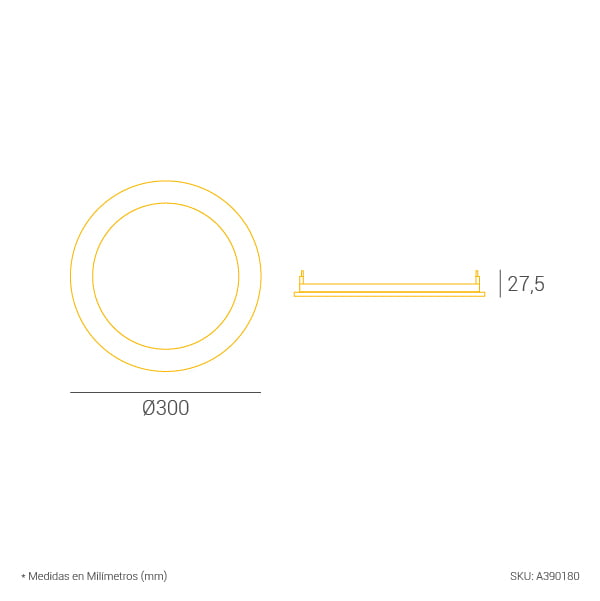 PANEL LED RETRO ILUMINADO CIRCULAR 26W 6.000ºK - Ledconcept